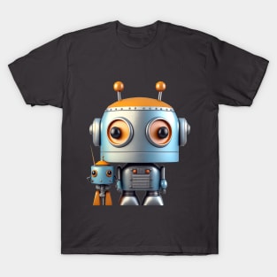 Cute Vintage Robot with Sidekick T-Shirt